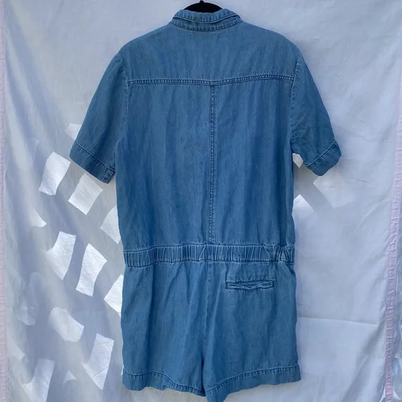 Life In Progress Denim Romper - Picture 8 of 9